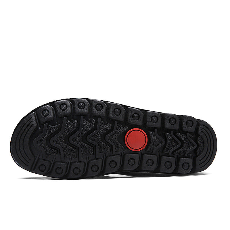 Solorfit Men Cut Out Leather Sandals